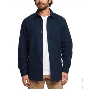 Woolrich Men's Navy 100% Cotton Chamois Shirt Size XL NWT